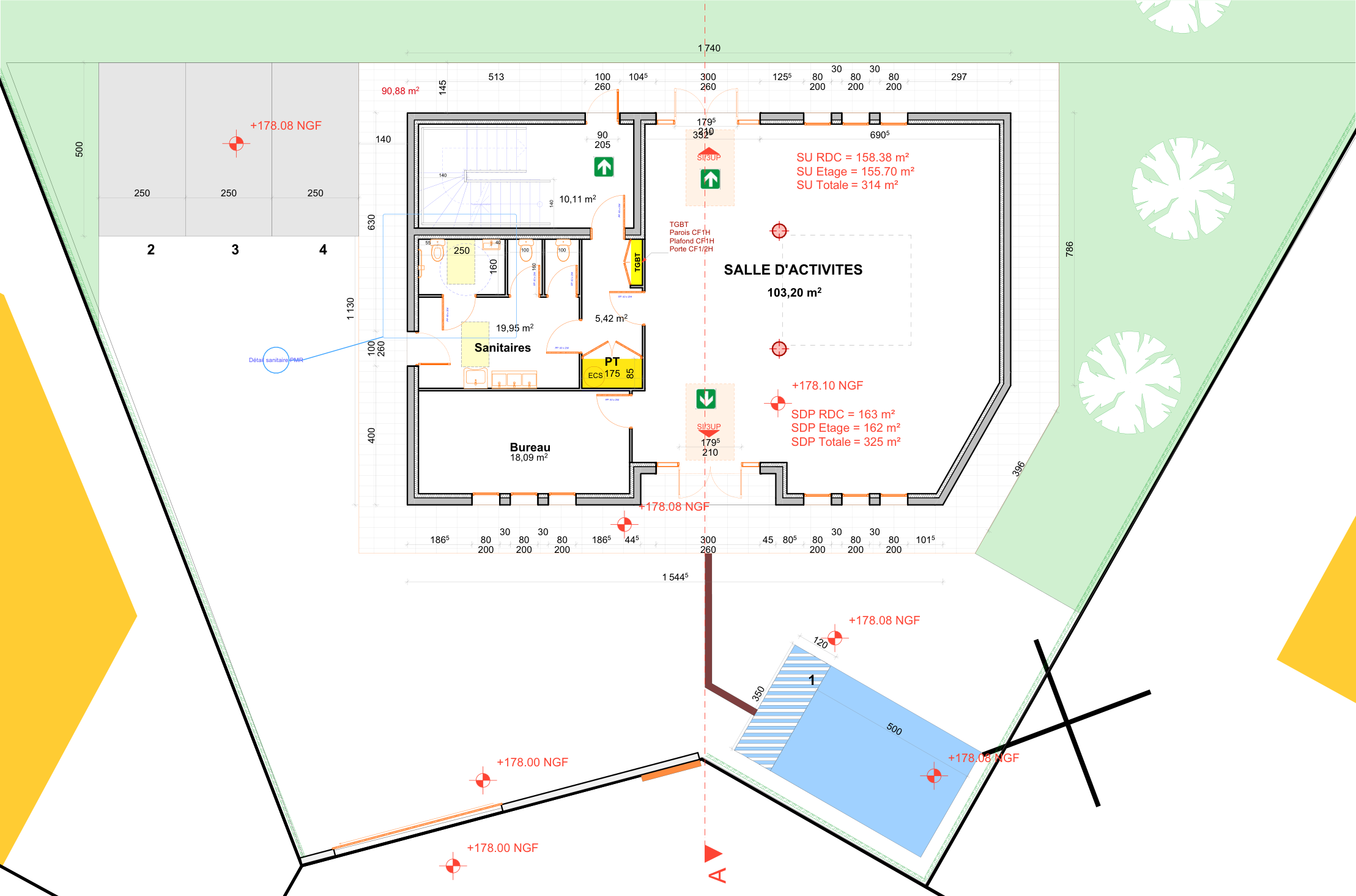 Plan du rez-de-chaussée